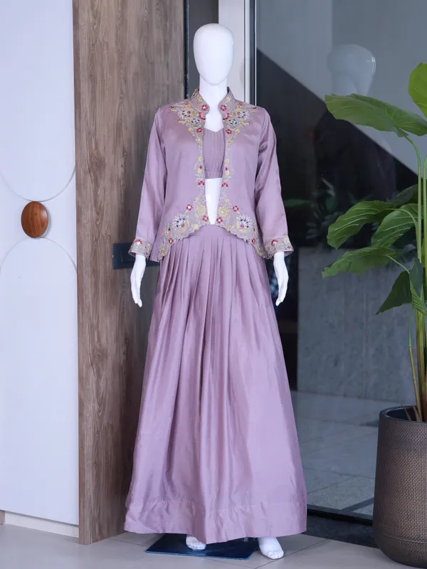 Lavender_Zuzu_Silk_Jacket_Style_Lehenga_Set_For_Women