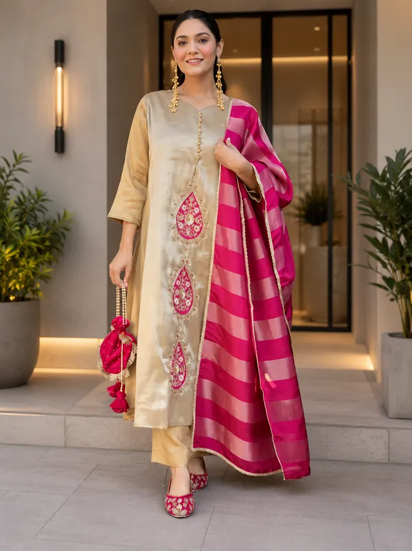 Beige_Embroidered_Straight_Kurta_Set_With_Dupatta_for_Women