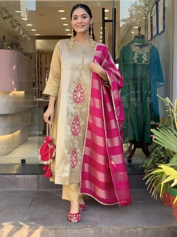 Beige_Embroidered_Straight_Kurta_Set_With_Dupatta_for_Women