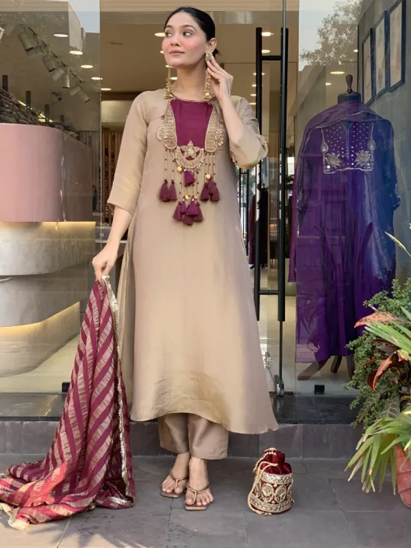 Beige_Roman_Straight_Embellished_Kurta_With_Pant_And_Dupatta_For_Women