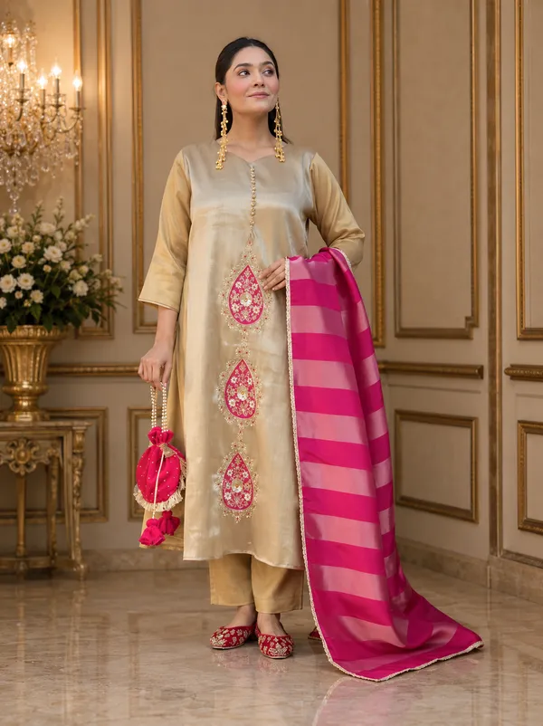 Beige_Embroidered_Straight_Kurta_Set_With_Dupatta_for_Women