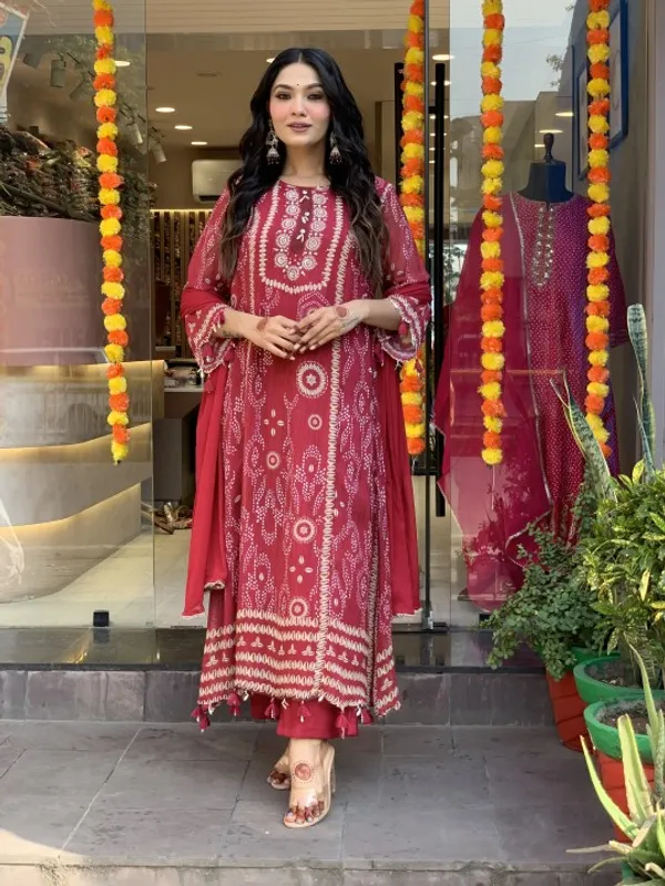 Maroon_Semone_Straight_Printed_Kurta_Set_For_Women