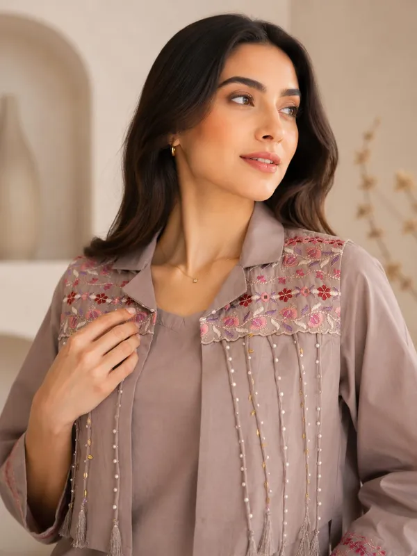 Taupe_Zuzu_Silk_Straight_Embroidered_Kurta_With_Pant_For_Women