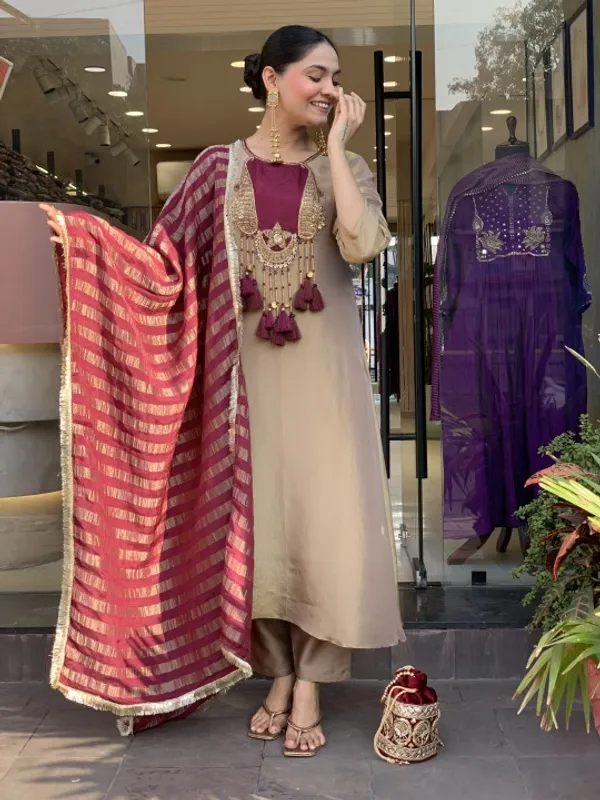 Beige_Roman_Straight_Embellished_Kurta_With_Pant_And_Dupatta_For_Women
