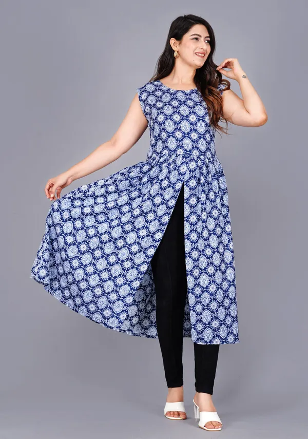 Blue_Cotton_Sleeveless_Dress_For_Women
