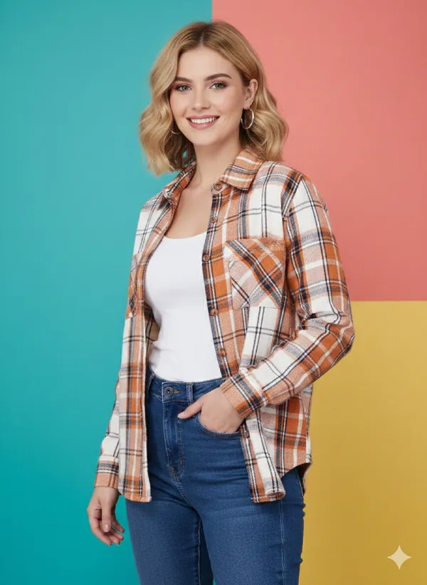 Multicolour_Cotton_Checked_Formal_Shirt_For_Women