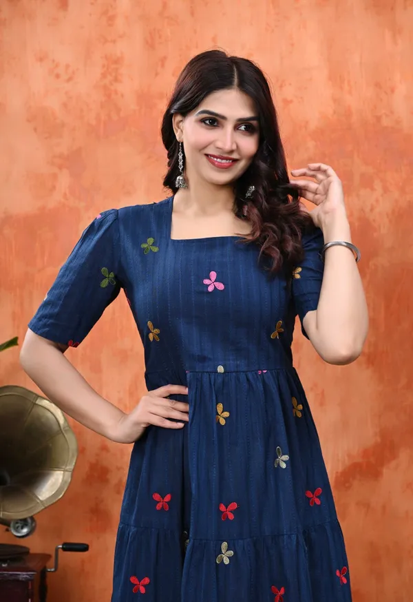 Blue_Cotton_Embroidered_Fit_&_Flare_Midi_Dress_For_Women