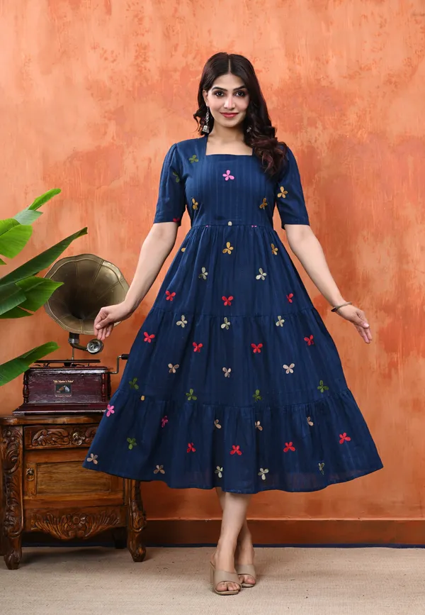 Blue_Cotton_Embroidered_Fit_&_Flare_Midi_Dress_For_Women