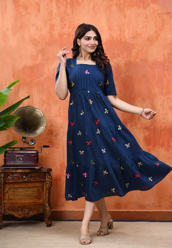Blue_Cotton_Embroidered_Fit_&_Flare_Midi_Dress_For_Women