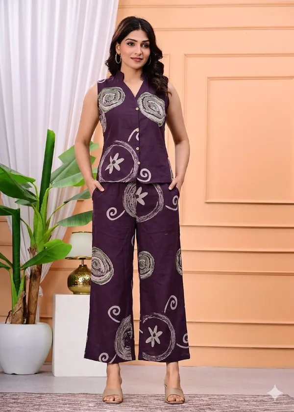 Wine_Cotton_Printed_Palazzo_Co-Ord_Set_For_Women