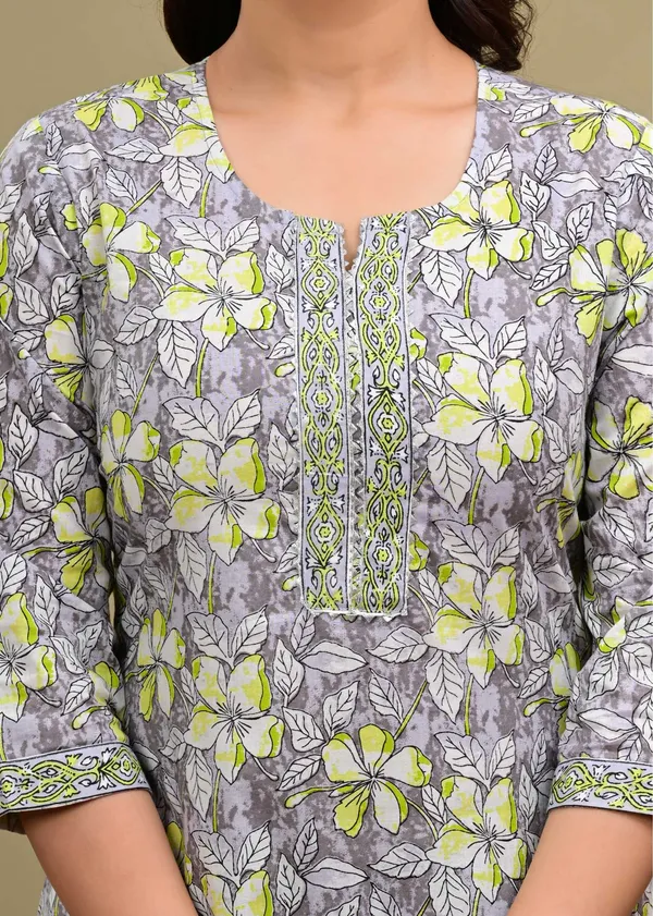 Multicolor_Cotton_Floral_Printed_Kurta_Trouser_Dupatta_Set_For_Women
