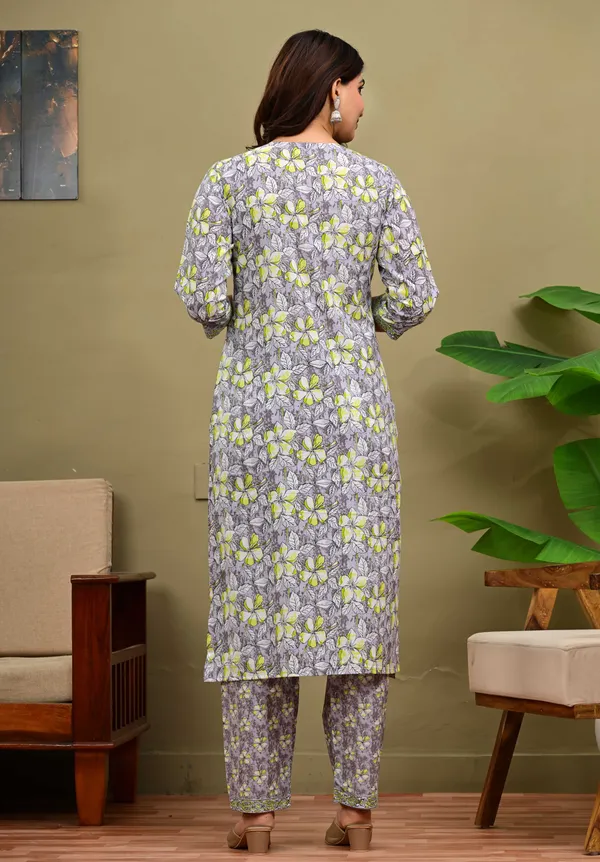 Multicolor_Cotton_Floral_Printed_Kurta_Trouser_Dupatta_Set_For_Women