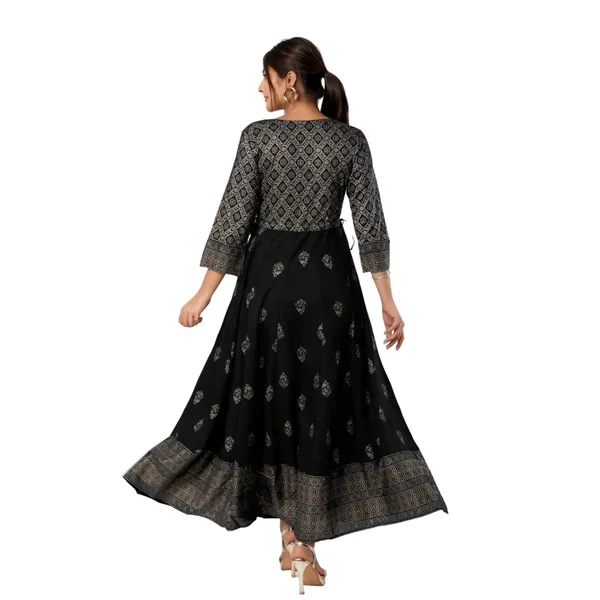 Black_Rayon_Printed_Flared_Anarkali_Kurta_For_Women