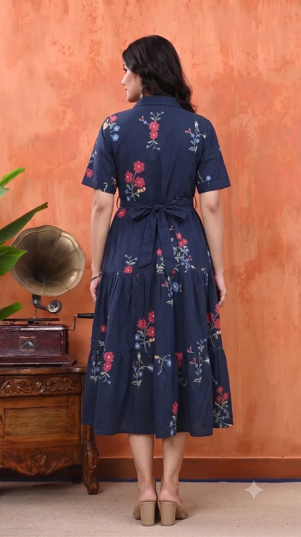 Blue_Cotton_Floral_Printed_Tiered_A-Line_Midi_Dress_For_Women