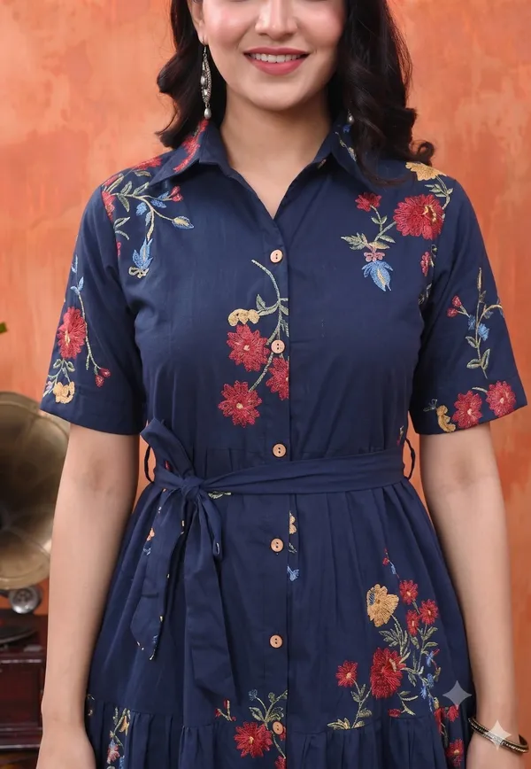Blue_Cotton_Floral_Printed_Tiered_A-Line_Midi_Dress_For_Women