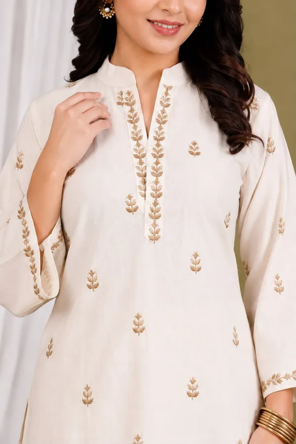 White_Rayon_Straight_Kurta_Palazzo_Set_For_Women