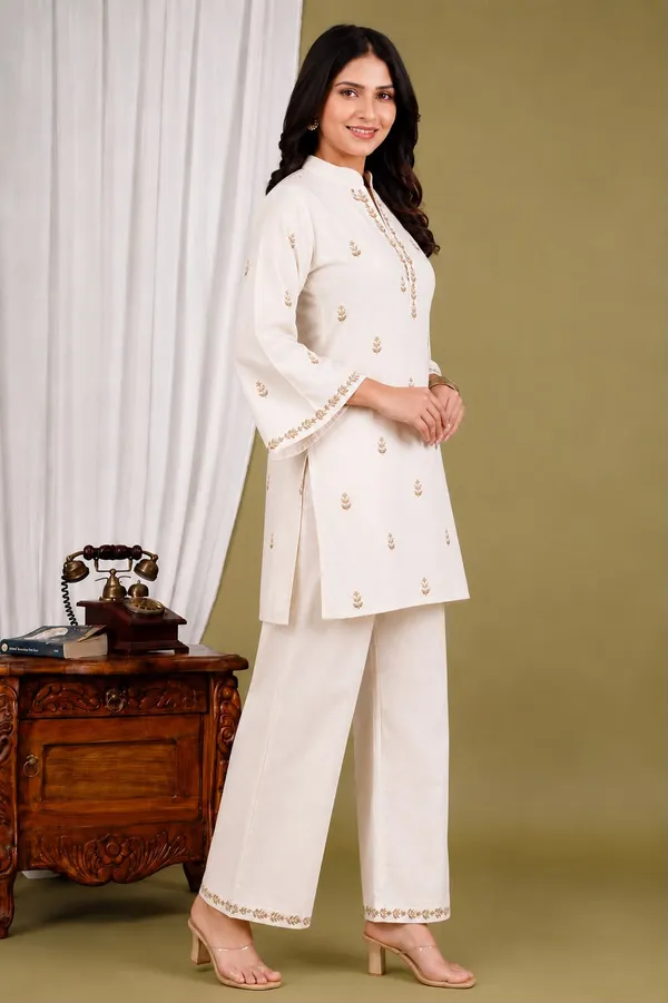 White_Rayon_Straight_Kurta_Palazzo_Set_For_Women