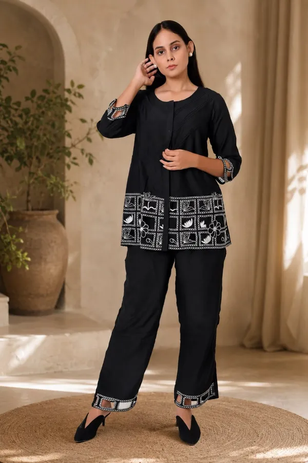 Black_Cotton_Embroidered_Co-Ord_Set_For_Women