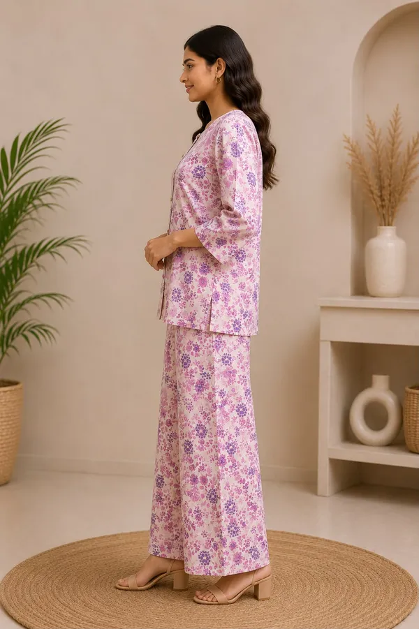 Cotton_Pink_Floral_Printed_Co-Ord_Set_For_Women