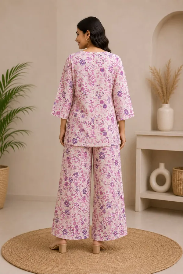 Cotton_Pink_Floral_Printed_Co-Ord_Set_For_Women