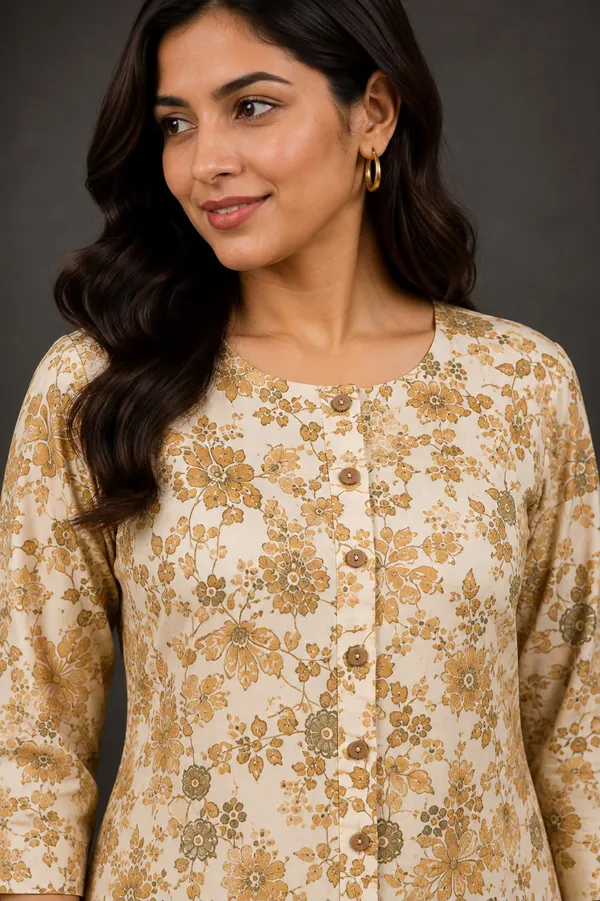 Pure_Cotton_Cream_Floral_Printed_Co-Ord_Set