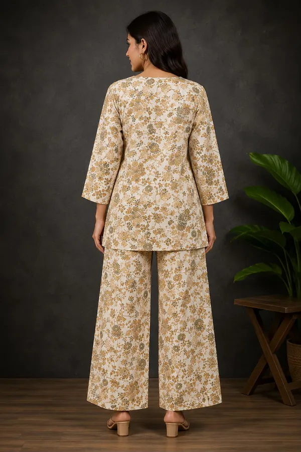 Pure_Cotton_Cream_Floral_Printed_Co-Ord_Set