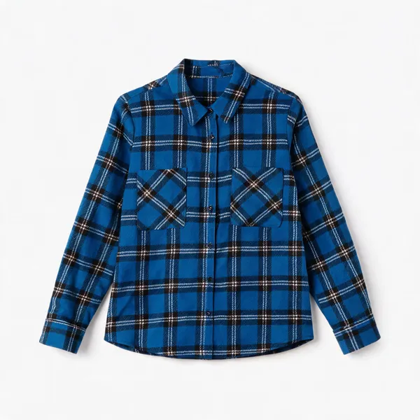 Blue_Cotton_Checked_Formal_Shirt_For_Women