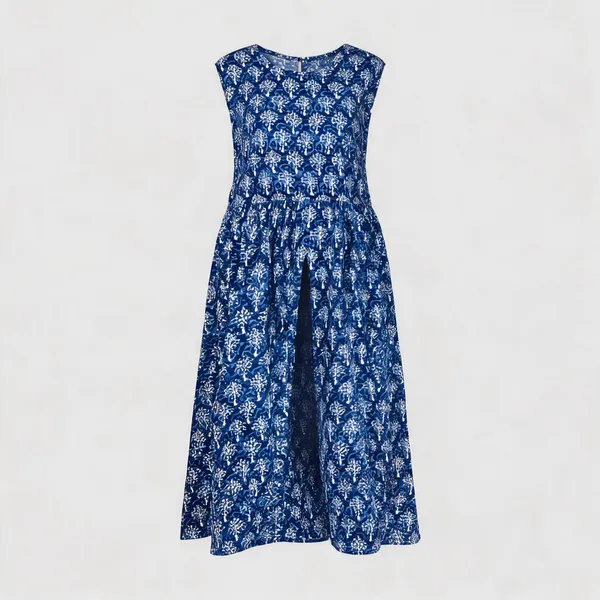 Dark_Blue_Cotton_Sleeveless_Printed_Anarkali_Dress_For_Women