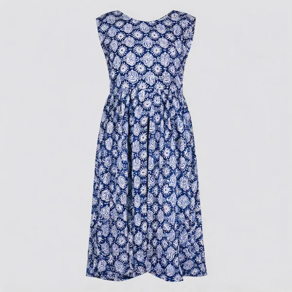 Blue_Cotton_Sleeveless_Dress_For_Women