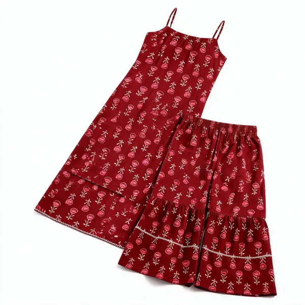 Maroon_Cotton_Printed_Kurta_Sharara_Set_For_Women