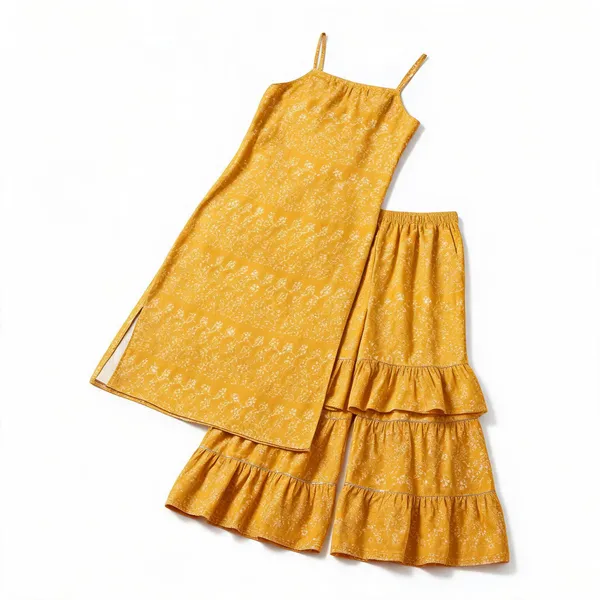 Yellow_Cotton_Printed_Kurta_Sharara_Set_For_Women