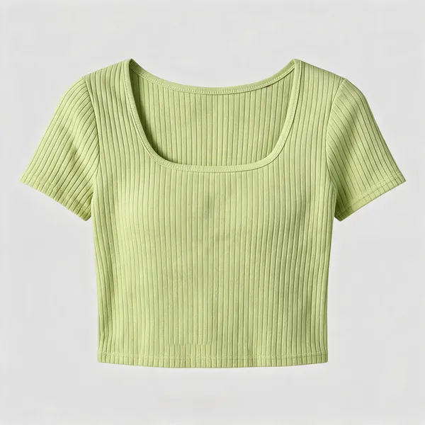 Olive_Cotton_Slim_Fit_Ribbed_Scoop_Neck_Crop_Top_For_Women