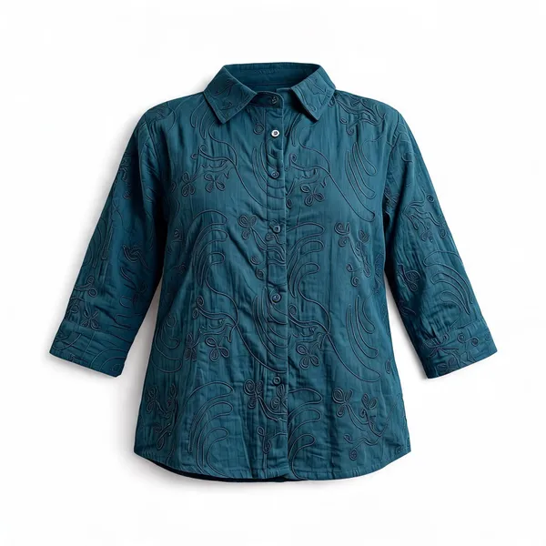Blue_Cotton_Embroidered_Regular_Fit_Formal_Shirt_For_Women