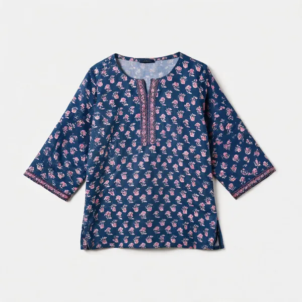 Blue_Cotton_Floral_Printed_Top_For_Women