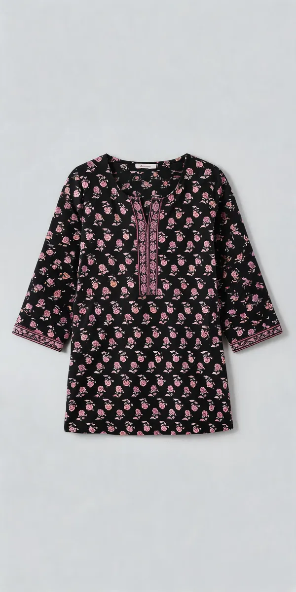 Black_Cotton_Floral_Printed_Top_For_Women