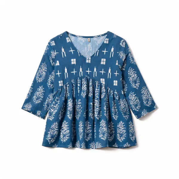 Blue_Cotton_Printed_Ethnic_Top_For_Women