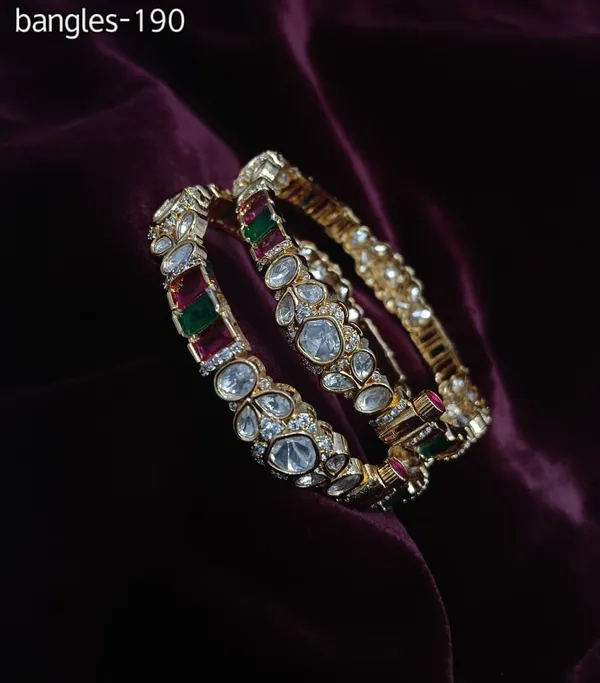 Silver_Gold_Brass_Stone_Studded_Bangles_For_Women