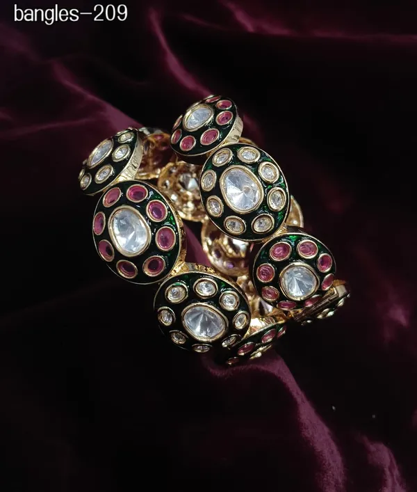 Gold_Silver_Brass_Stone-Studded_Bangles_For_Women