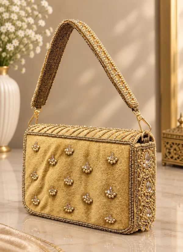 Golden_Copper_Embellished_Party_Handbag