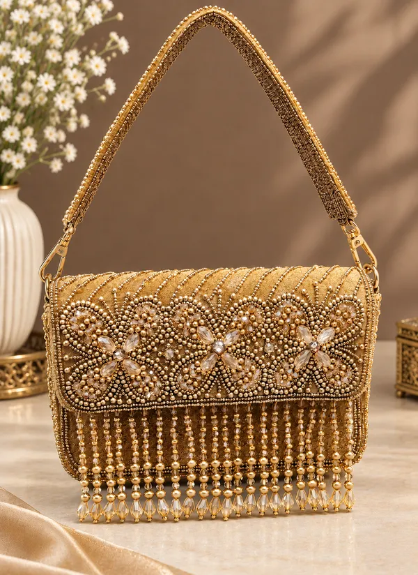 Golden_Copper_Embellished_Party_Handbag