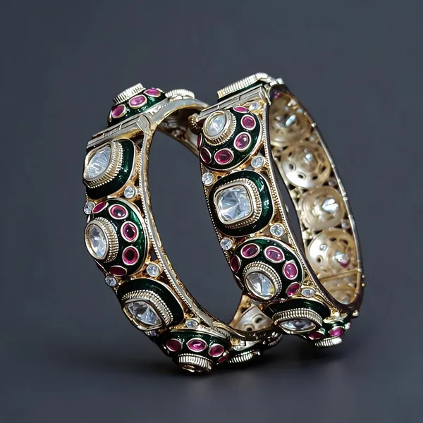 Gold_Silver_Brass_Stone-Embellished_Bangles_For_Women