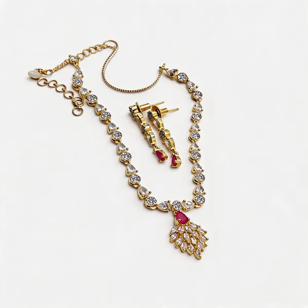Gold_Silver_Brass_Stone-Studded_Necklace_Set_For_Women