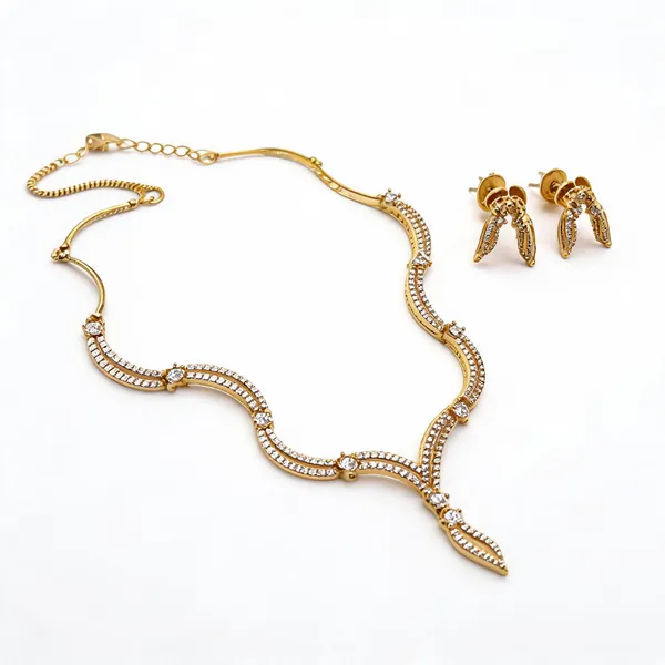 Gold_Silver_Brass_Stone_Necklace_And_Earrings_Set_For_Women