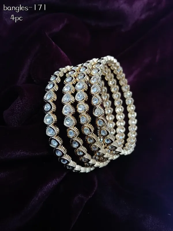 White_Brass_Stone-Studded_Bangles_Set_For_Women