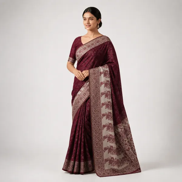 Maroon_Silk_Printed_Floral_Paisley_Saree_For_Women
