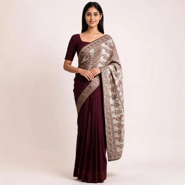 Maroon_Silk_Printed_Ethnic_Saree_For_Women