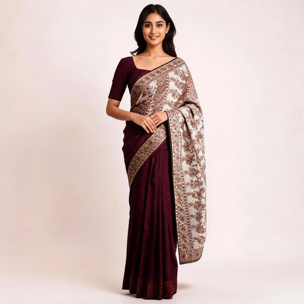 Maroon_Silk_Printed_Ethnic_Saree_For_Women