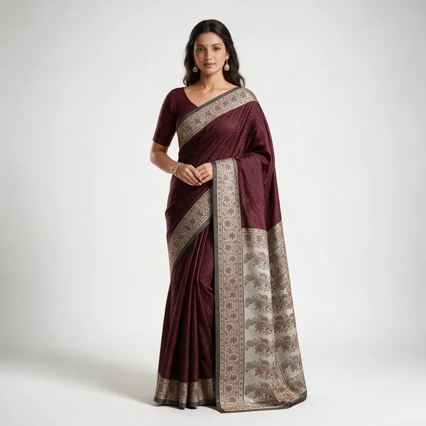 Maroon_Silk_Printed_Ethnic_Saree_For_Women