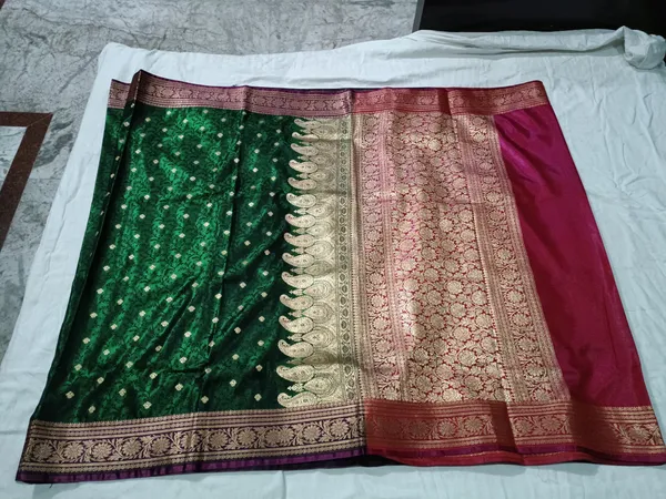 Green_Silk_Brocade_Woven_Saree_For_Women