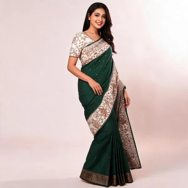 Green_Silk_Printed_Traditional_Saree_For_Women